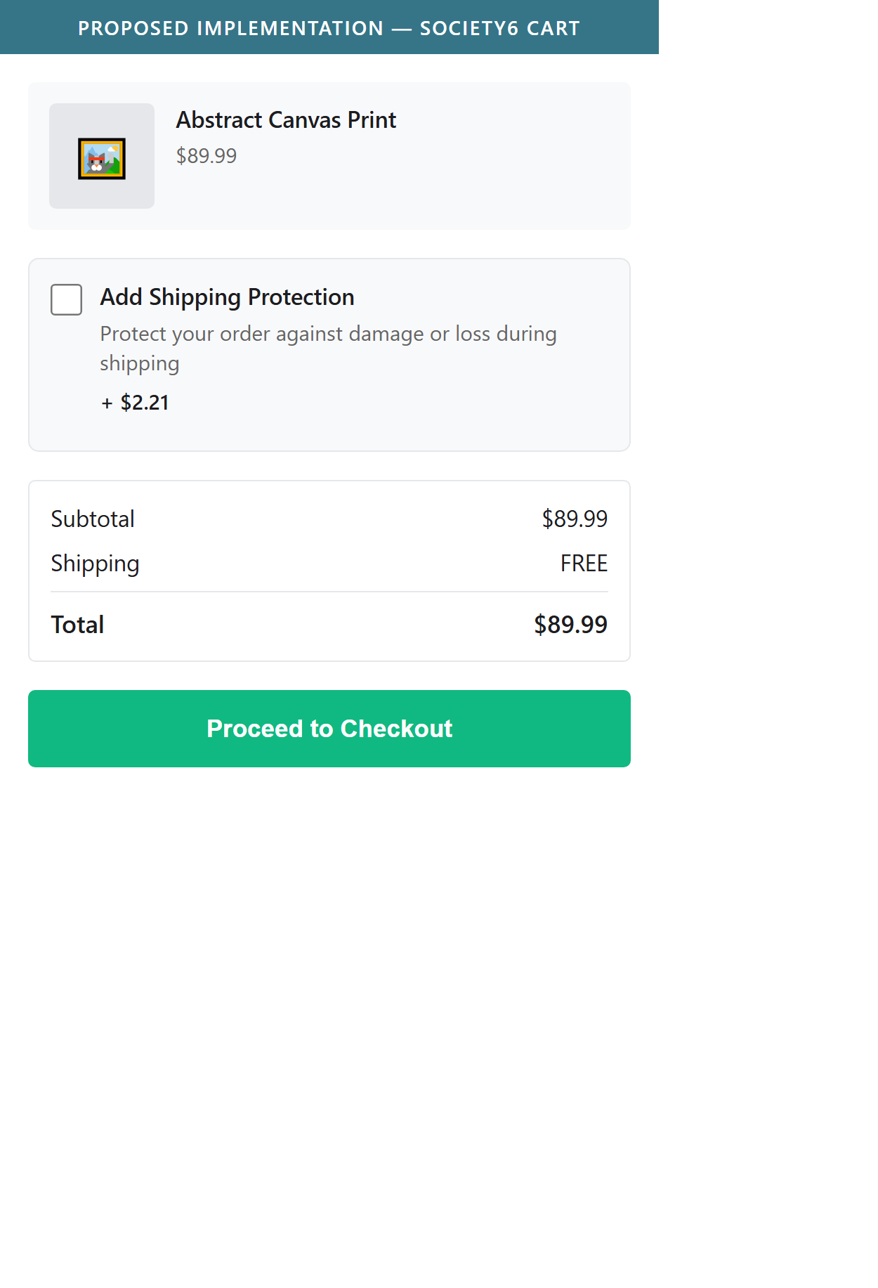 Society6 — Proposed Implementation