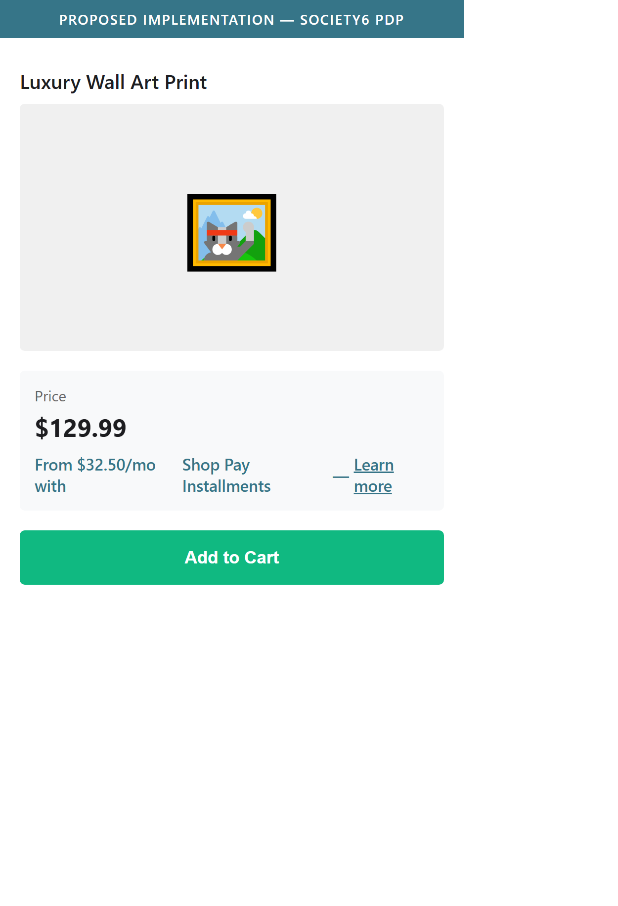 Society6 — Proposed Implementation